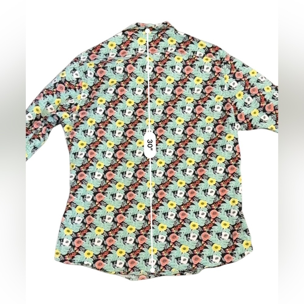 Cremieux Mens Pastel Floral Long-Sleeve Button Down Casual Shirt Size L​ - Picture 2 of 7